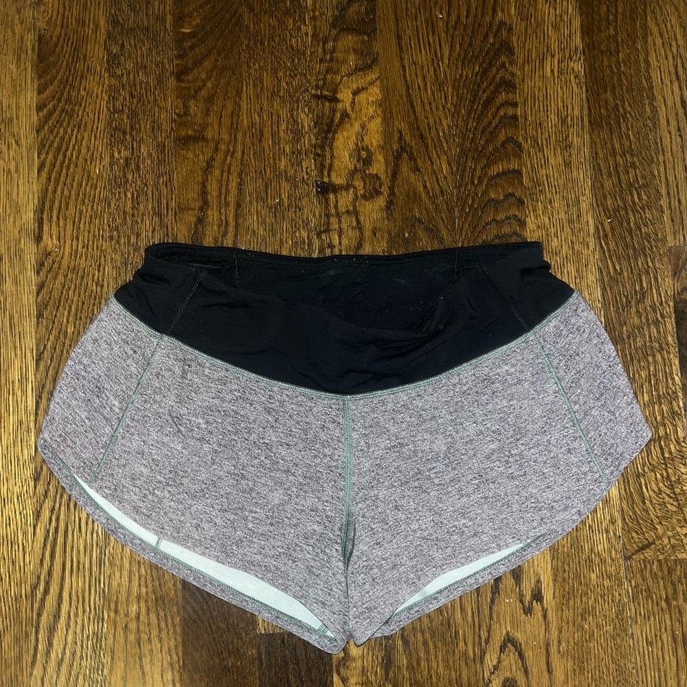Grey lululemon speed up shorts 2.5 inch
